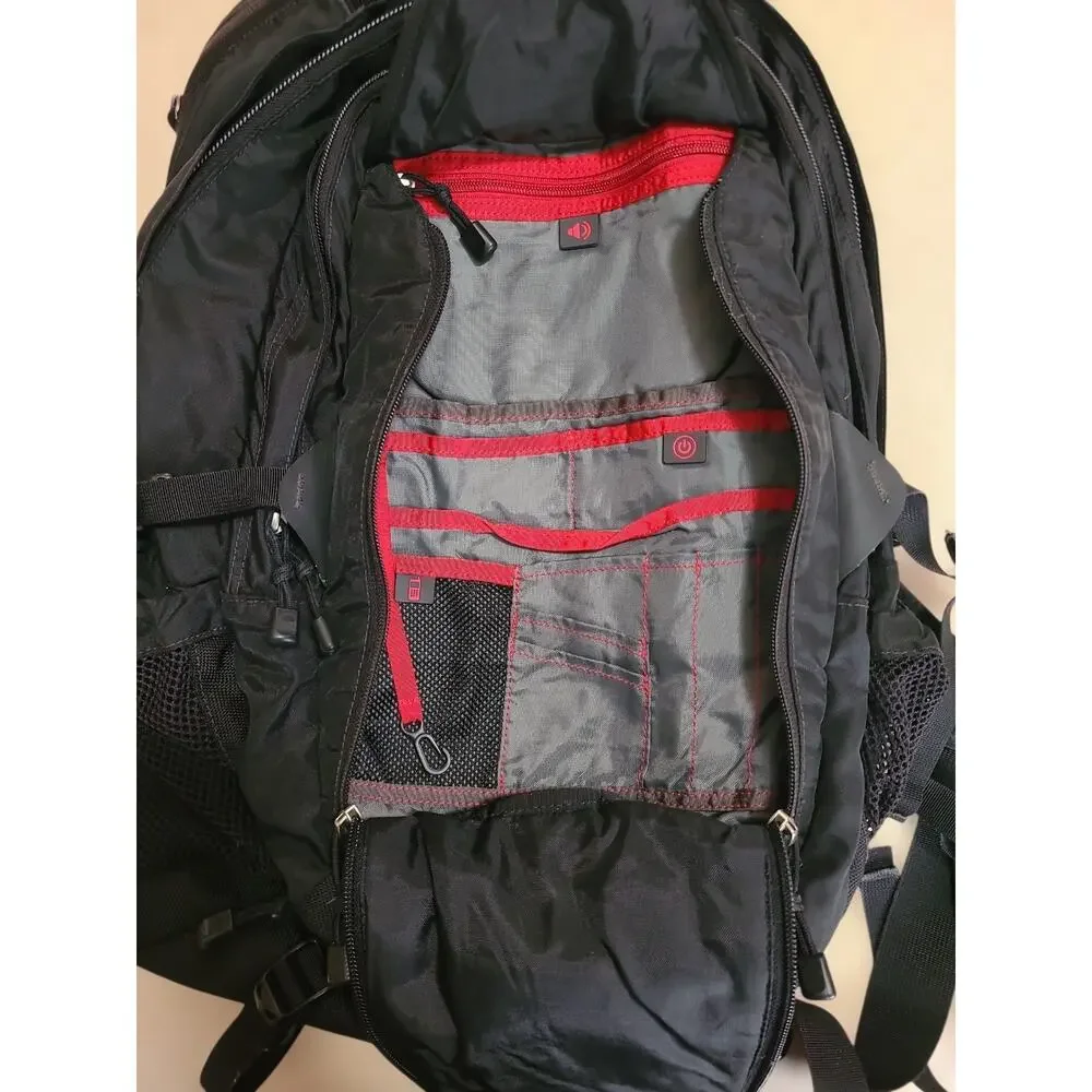 The North Face Surge Hiking Backpack Soft Black Laptop Travel School Daypack